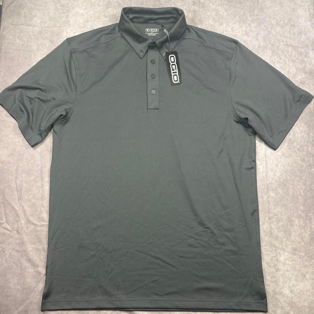 NWT OGIO Men's Performance Golf Polo Shirt - Charcoal Gray, Size Large
